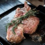 Roasted pork tenderloin with herb crust