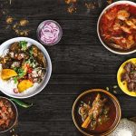 Indian-style vegetarian curries with authentic spices