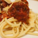 Homemade Italian meatballs with fresh herbs