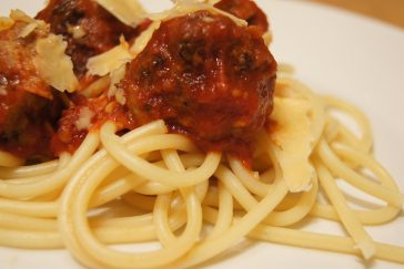 Homemade Italian meatballs with fresh herbs