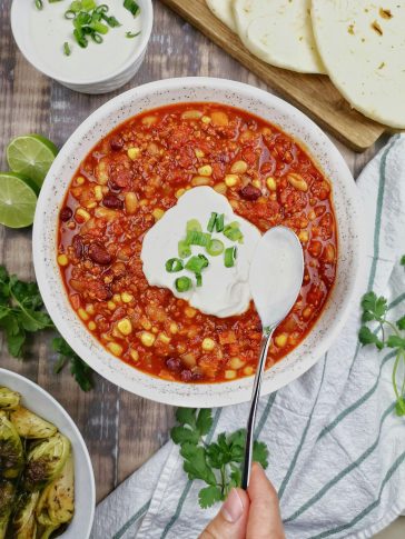 Steps to make vegetarian chili for game day